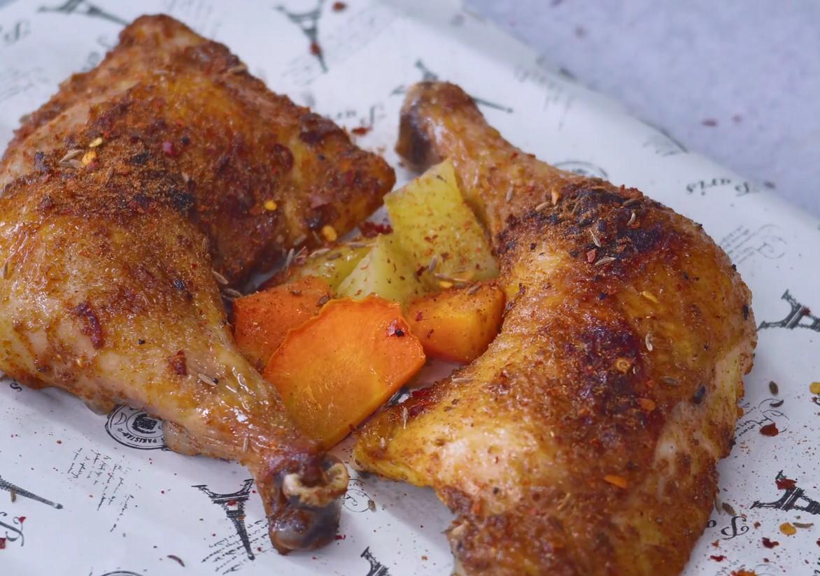 烤箱食谱蜜汁脆皮孜然烤鸡腿