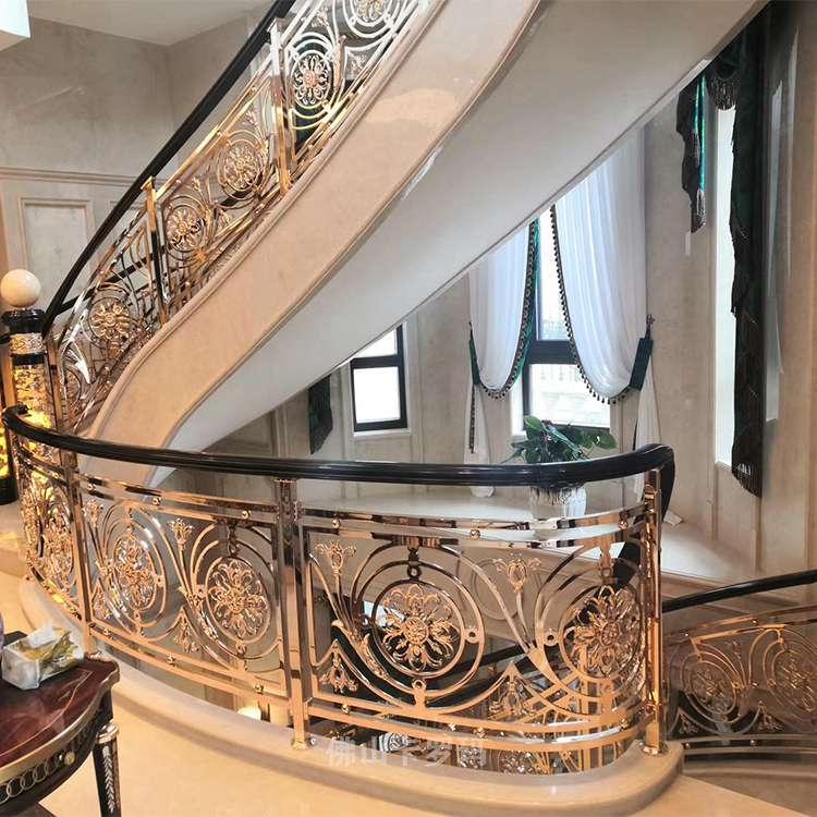 这一款铜艺浮雕楼梯扶手让你喜庆过大年