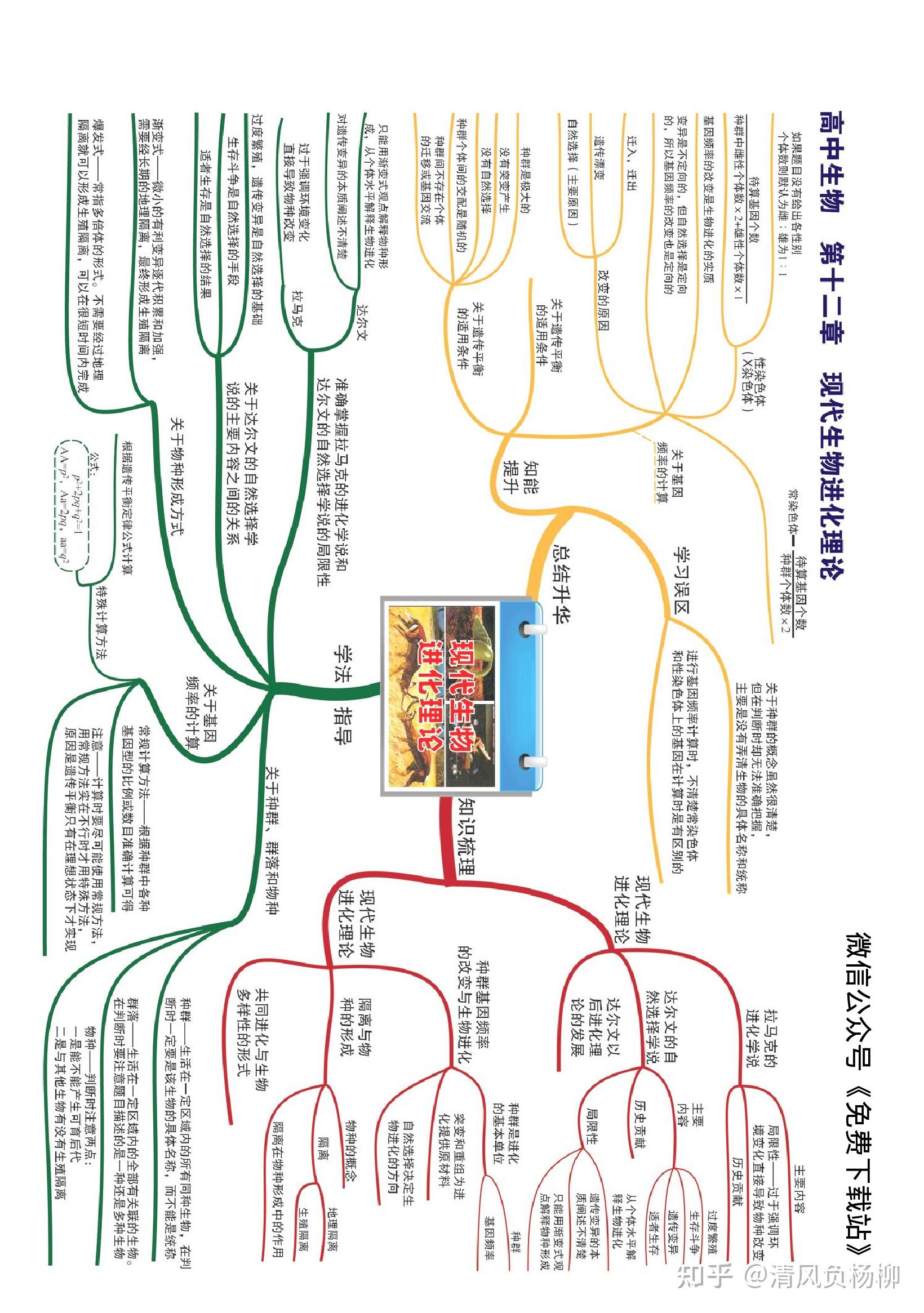 高中生物全套思维导图高清版竖版
