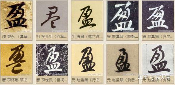 盈盈在目，“盈”字汉字与书法写法流变 - 知乎