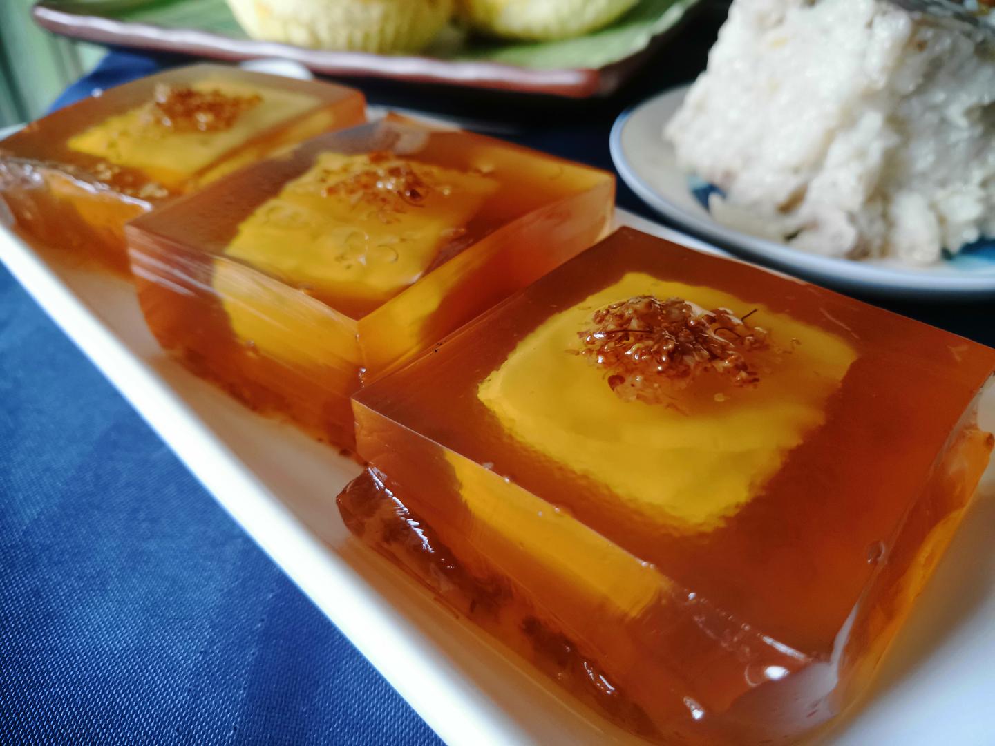 Human厨房 内有乾坤的夏日清凉点心 教你家就能做的q弹香甜高颜值椰汁夹心桂花糕 知乎