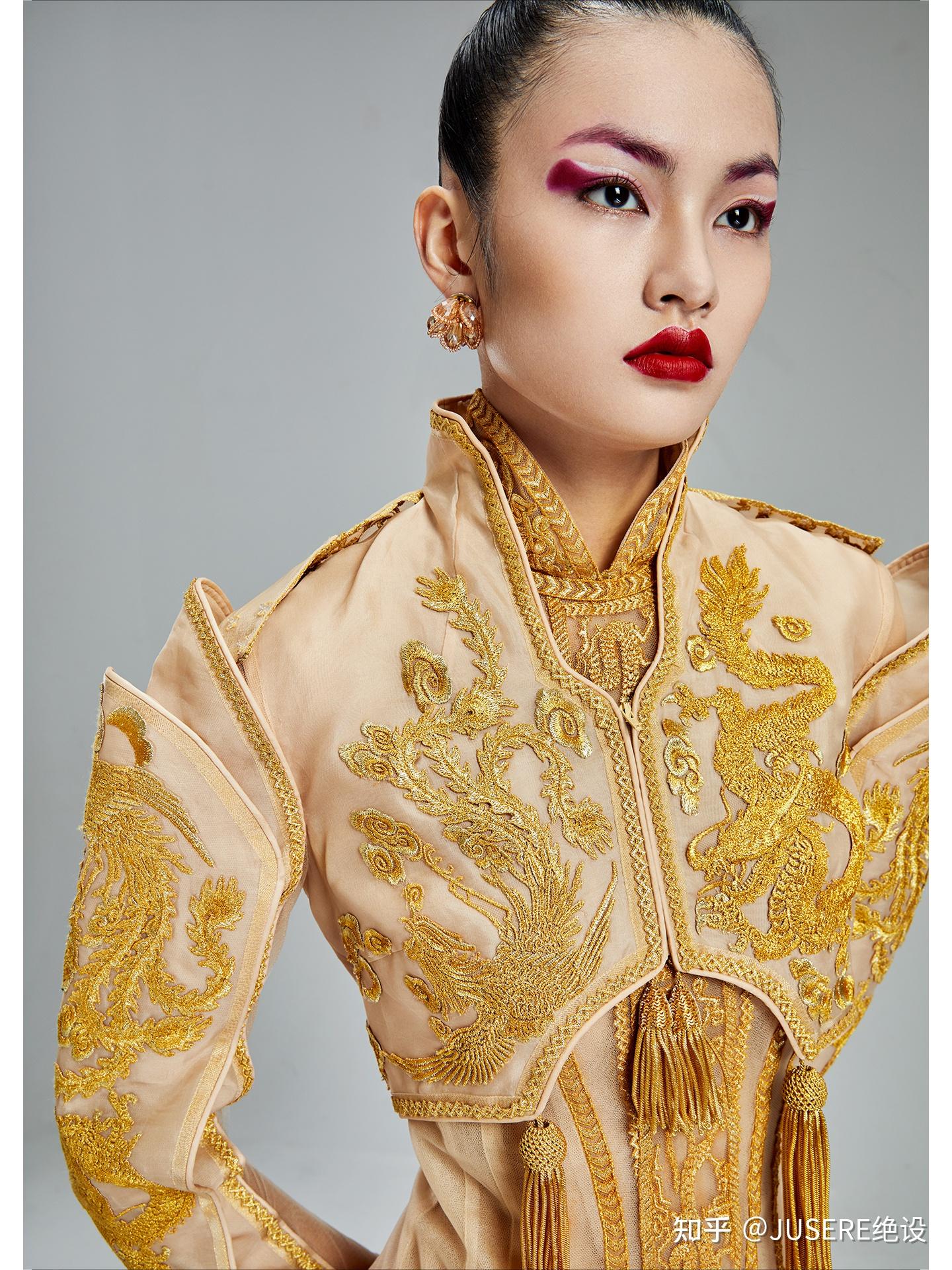 天玺分享中式礼服演绎雅酷国潮新风尚