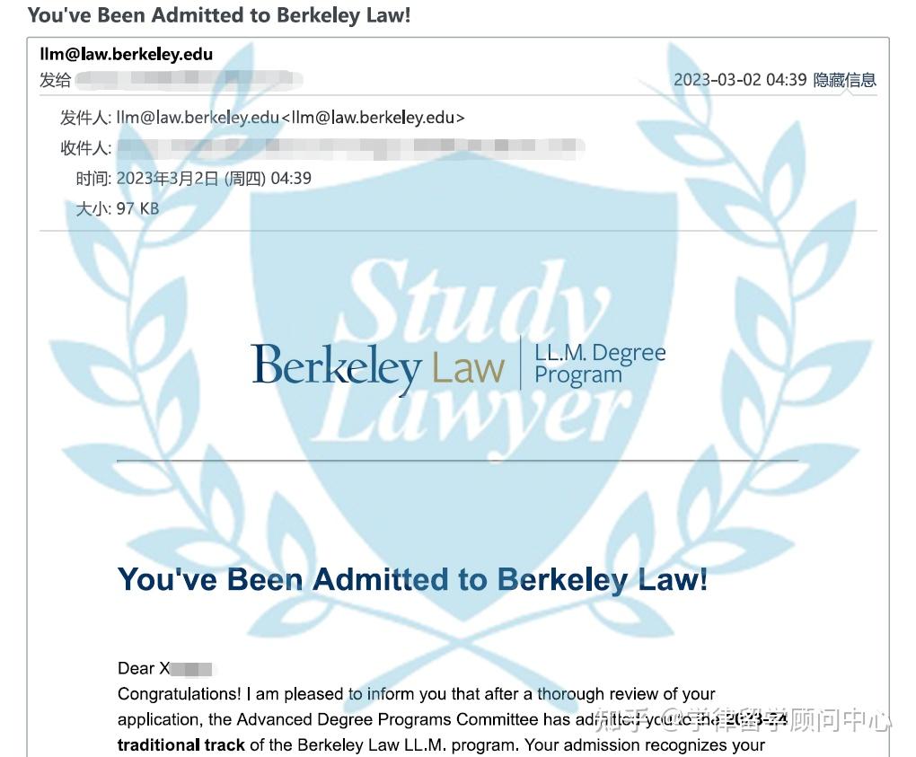 Berkeley LLM大放榜，恭喜收到offer的学律申请者 - 知乎