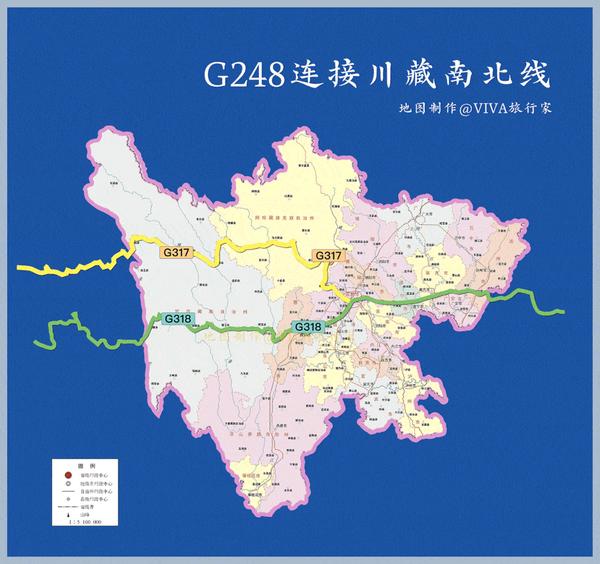 在两条主干线的正中,g248国道自南向北将他们贯通,也