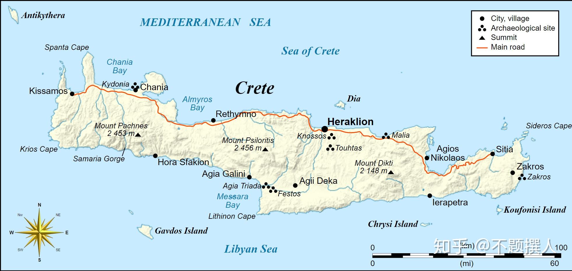 古代克里特岛地图图片