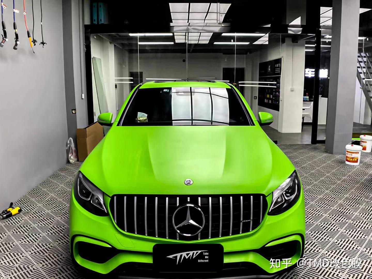 奔驰glc贴膜tmd潮牌改色膜苹果绿