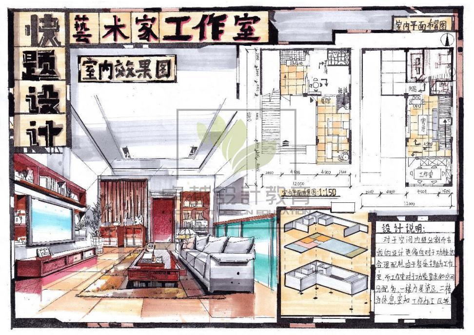 2022年藝術家工作室考點一個是建築外觀設計,需要考生對工作室空間需