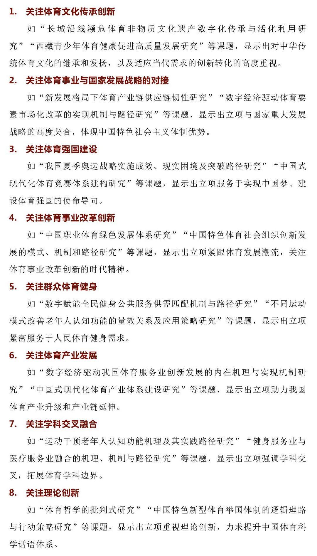 2023年国家社科体育学立项分析报告