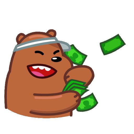 telegram上有趣的表情包之一threebears