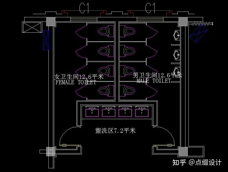 室内设计工装卫生间丨无障碍卫生间丨设计规范+图块+模板+图集丨17M - 知乎