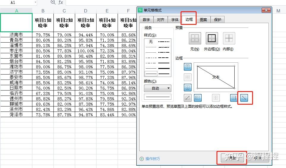 wps表格里如何制作斜线表头和三线表头呢