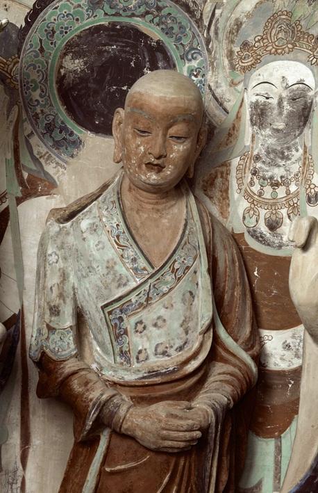 神游千年大美敦煌盛唐45窟西龛彩塑各有神采配合龛顶壁画北壁净土佛国