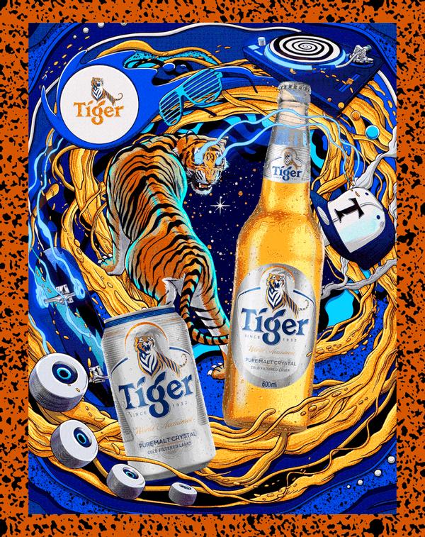 海空设计2022年虎牌tiger啤酒海报设计