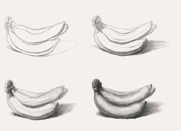 素描香蕉怎么画绘画方法及步骤讲解