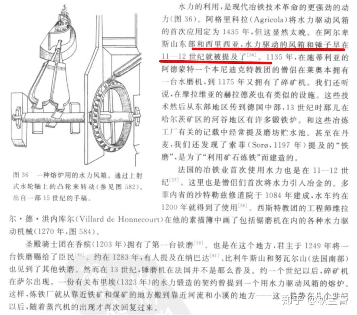中国汉代发明的水碓和十一世纪欧洲水力锻锤既然设计原理一样 为什么