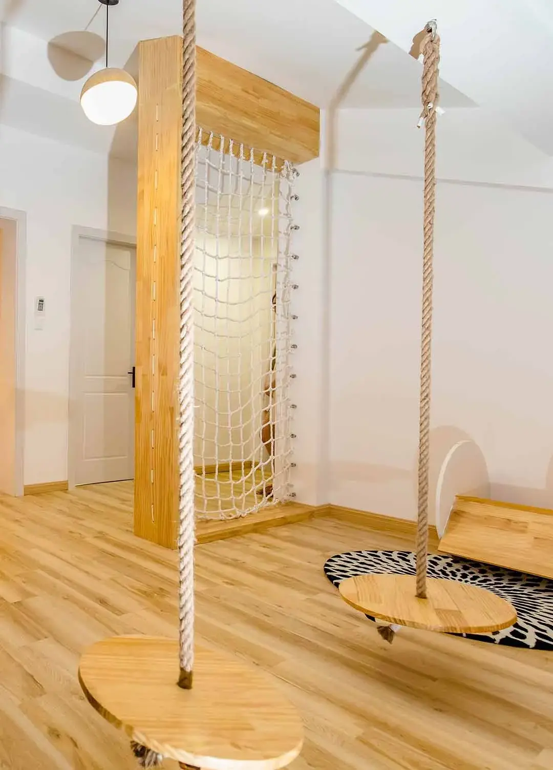 儿童房的骚设计攀爬网秋千这样装修打造家庭游乐场小孩玩疯了