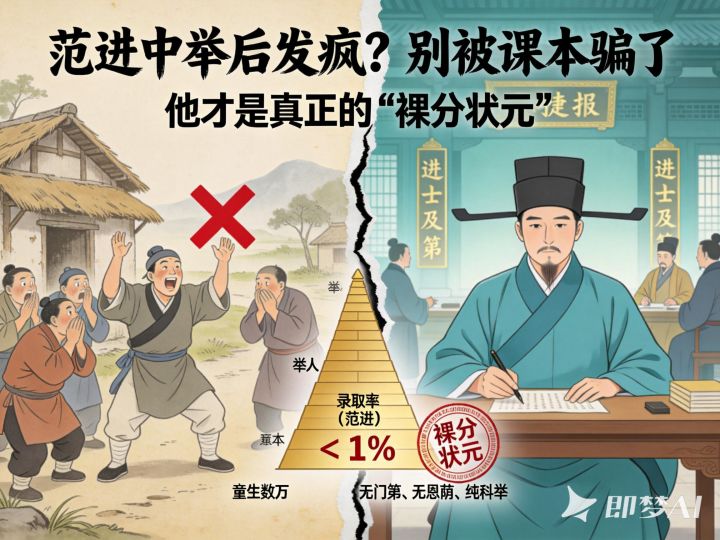 范进中举后发疯？别被课本骗了，他才是真正的“裸分状元 - 知乎