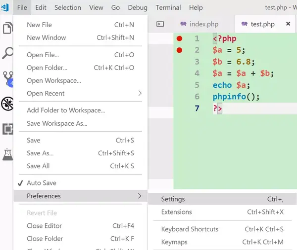 visual-studio-code-php-cli-web