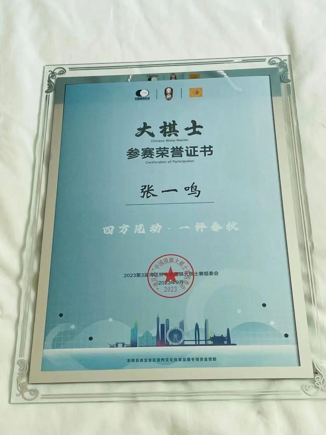 十年磨一剑29岁的爱棋道老师张一鸣在大棋士赛升四段