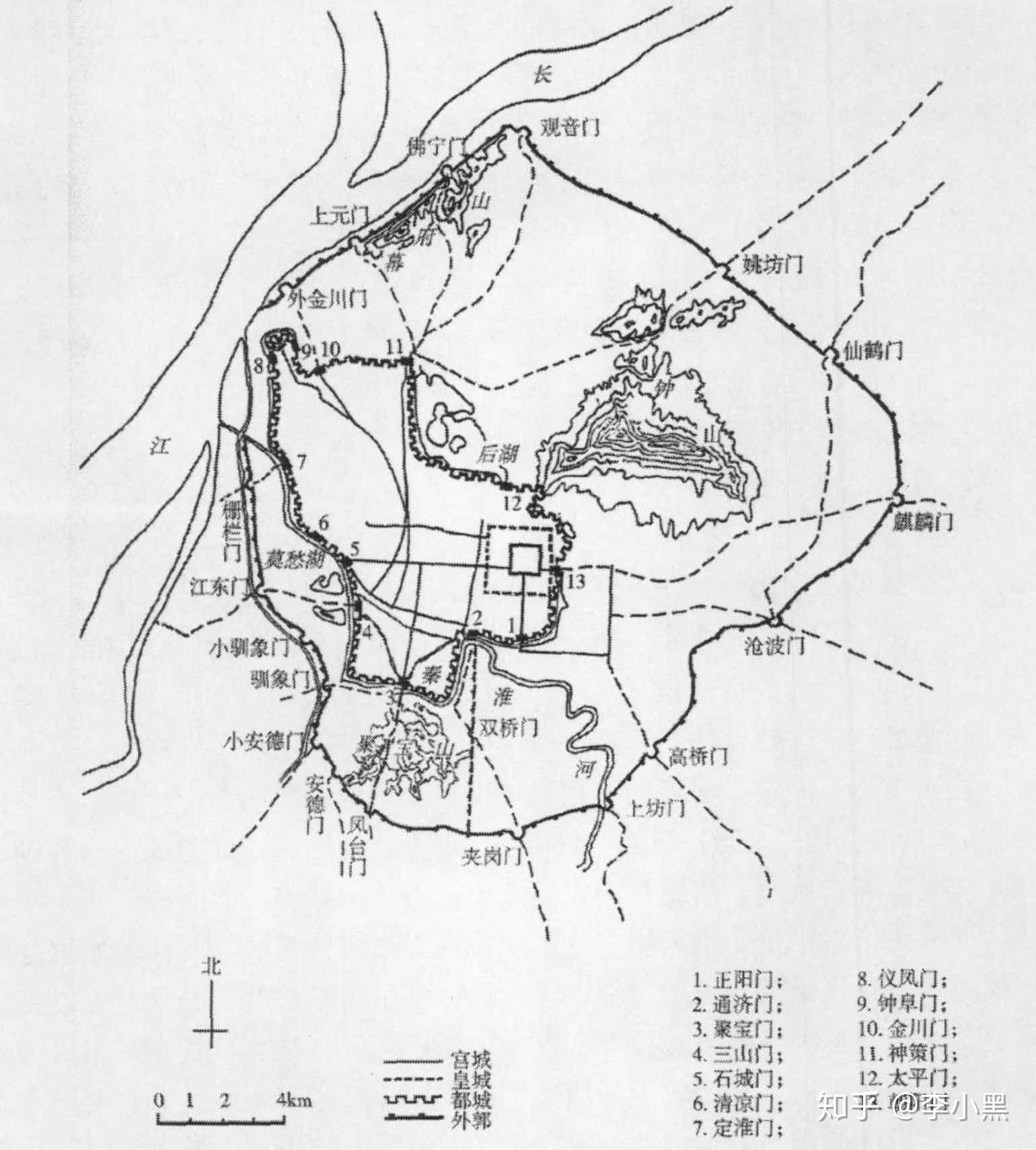 南京简笔画玄武湖图片