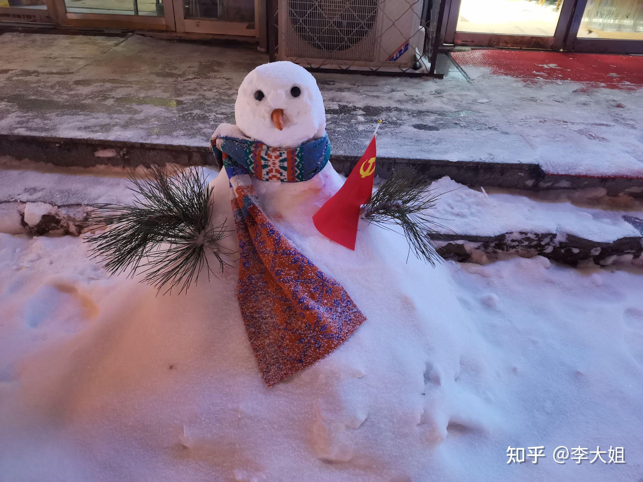 烏蘭浩特市市民堆的雪人可愛