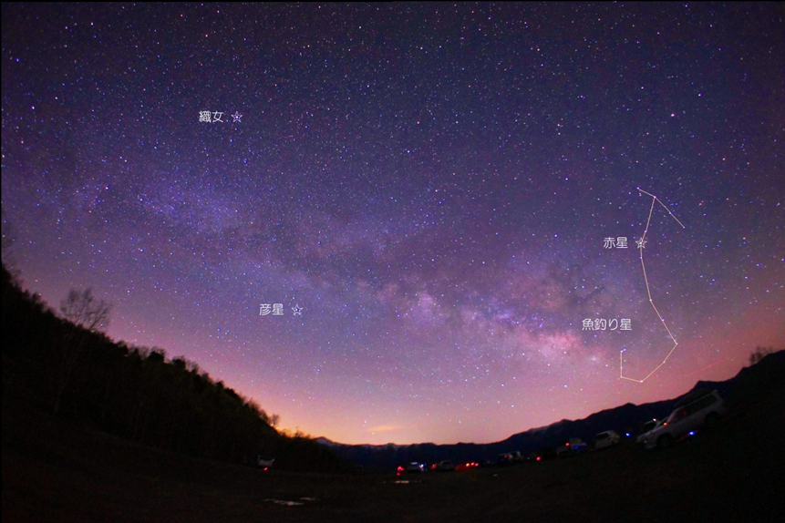 夜空中的鱼米酒麦日本古代星空