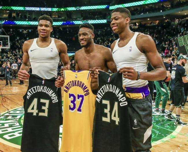 字母三兄弟都拥有nba总冠军奖杯,其中最出名的非字母哥莫属了,字母哥