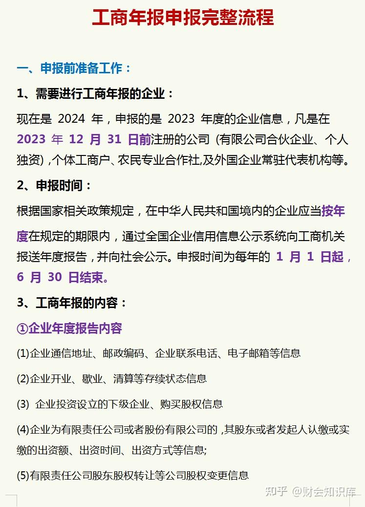 2024年开工!各位老板抽空把工商年报申报了,附工商年报申报流程 - 知乎