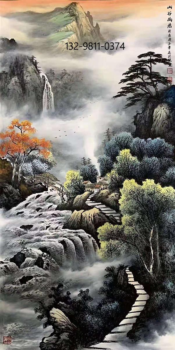 龙宽彩墨山水画守护传统大胆创新给山水以生命