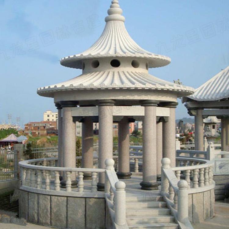 景观石头亭子多少钱一个石雕凉亭图片