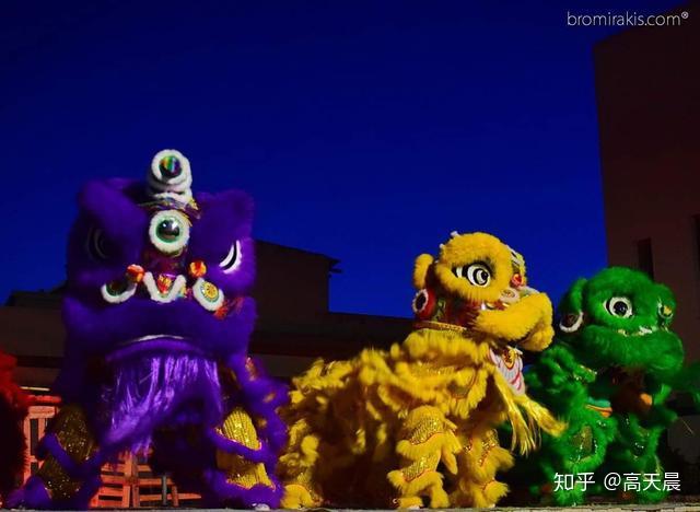 国风希腊七狮之王中国舞狮