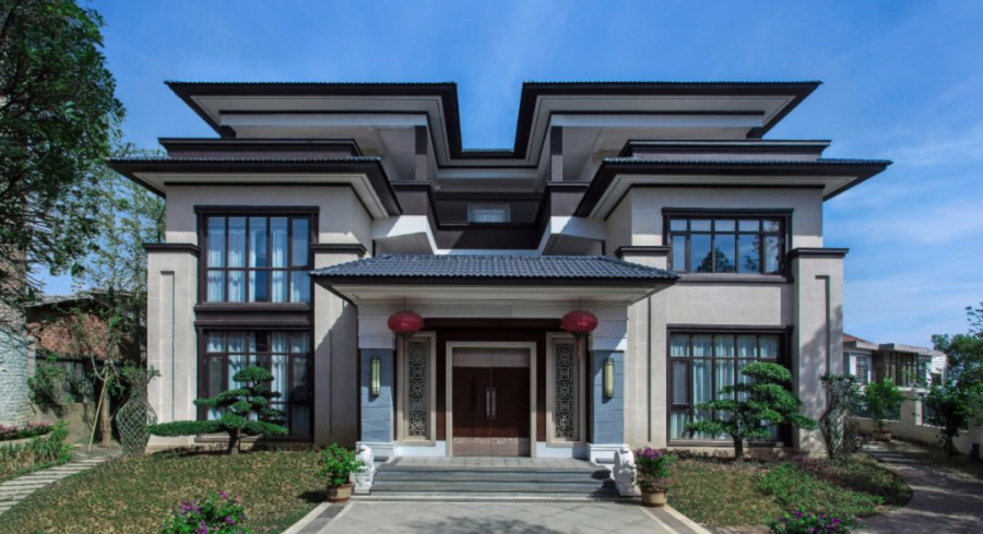 金城品匠推荐自建中式风格轻钢别墅设计图