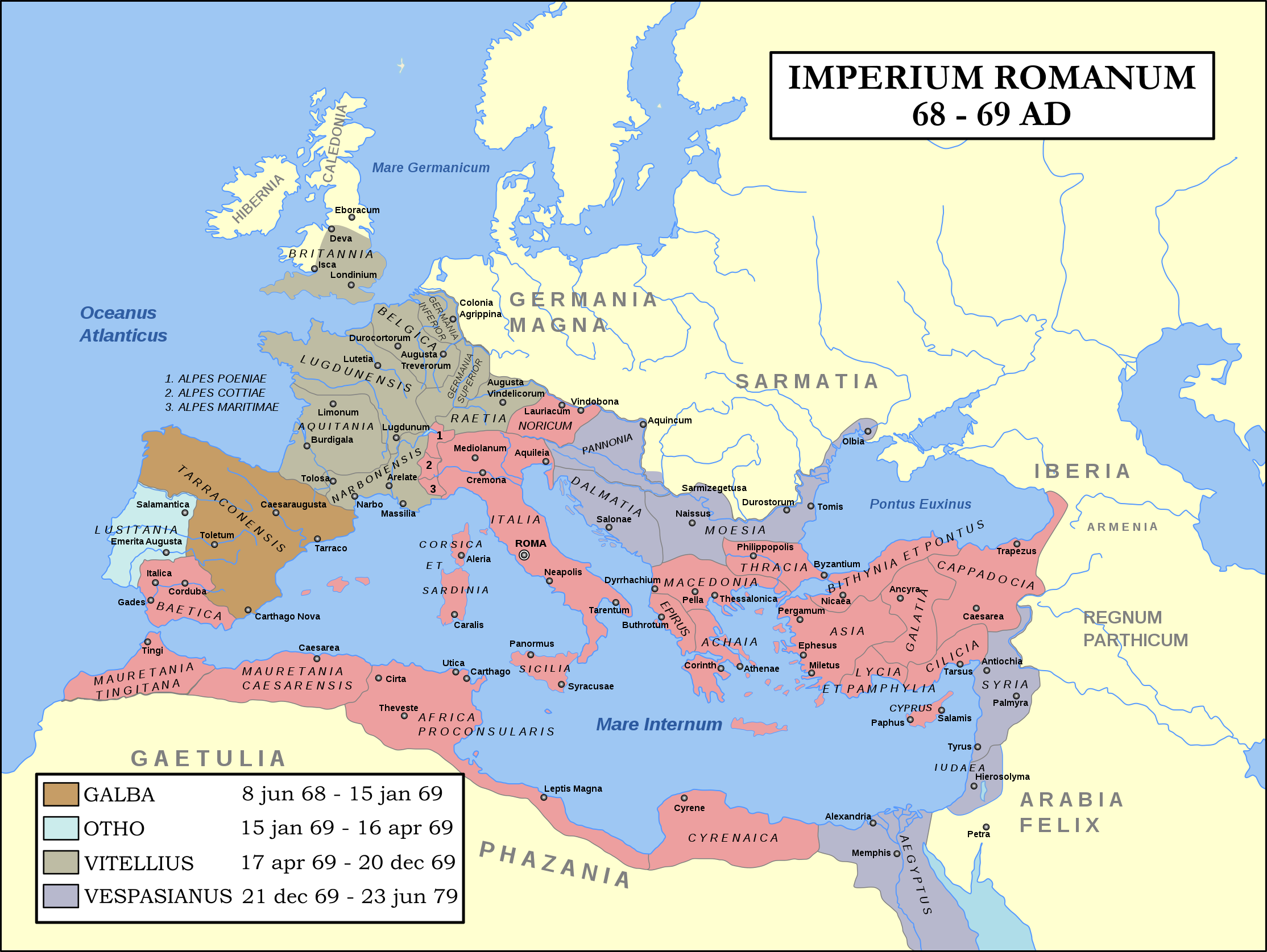 如果罗马帝国发生类似汉末大战,各行省割据,一般哪个行省完成统一?