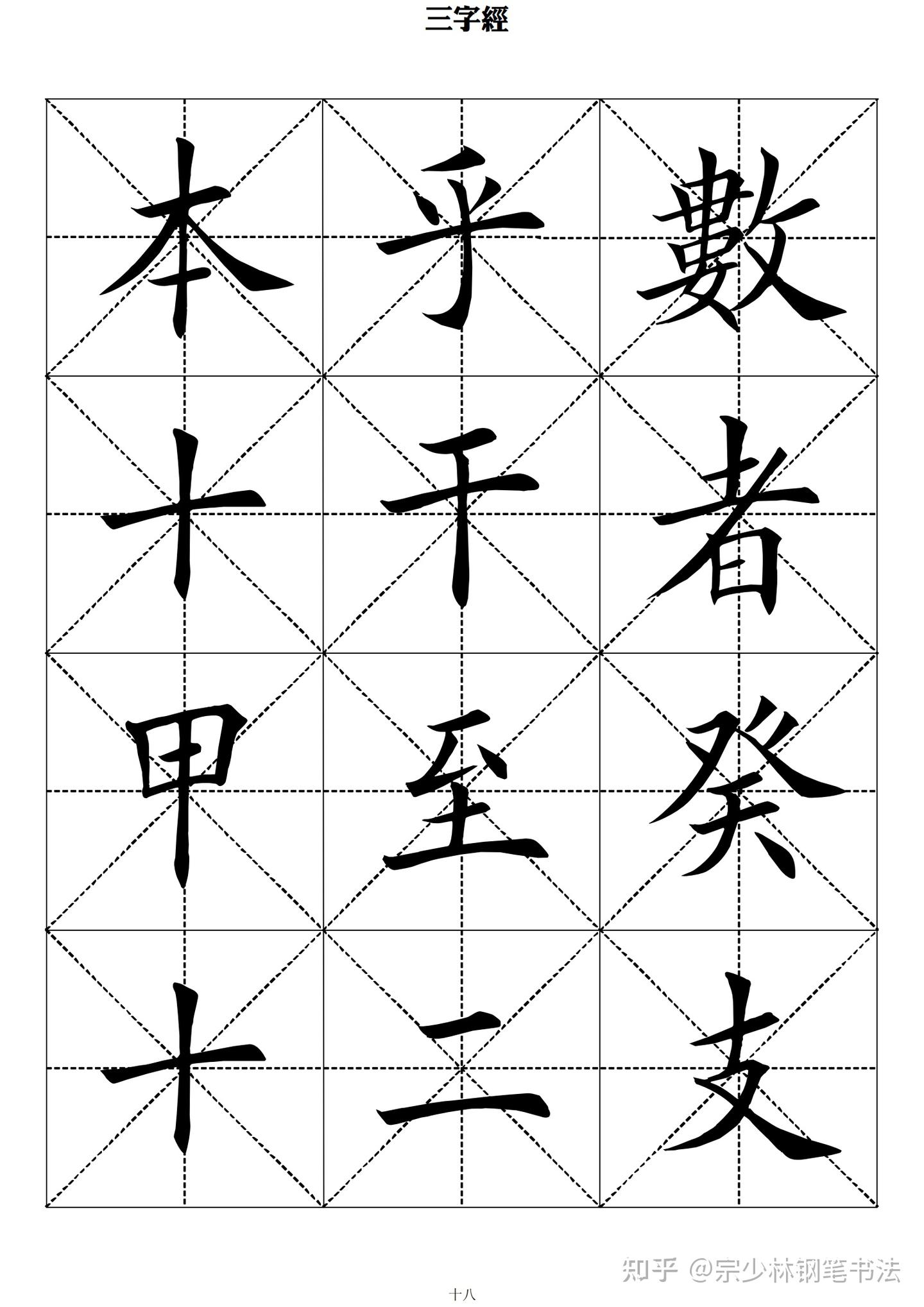 当代田英章毛笔楷书《三字经》,字字完美,怪不得学田楷的人众多 - 知乎